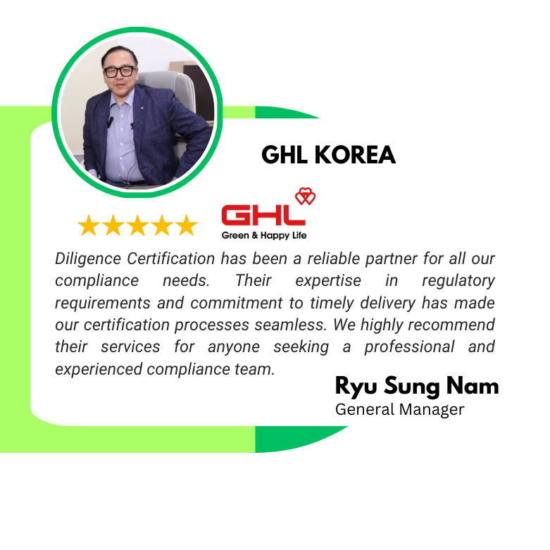 Diligence Certification BIS consultancy in India (Client Testimonial)