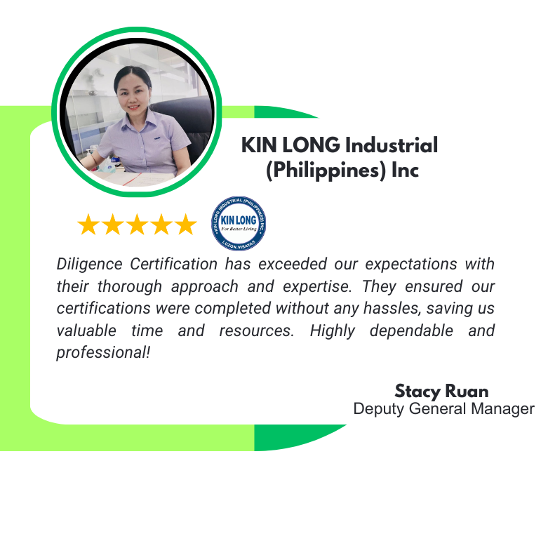 Diligence Certification BIS consultancy in India (Client Testimonial)