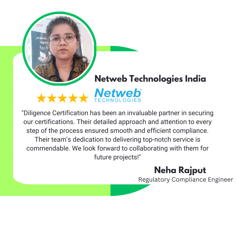 Diligence Certification BIS consultancy in India (Client Testimonial)